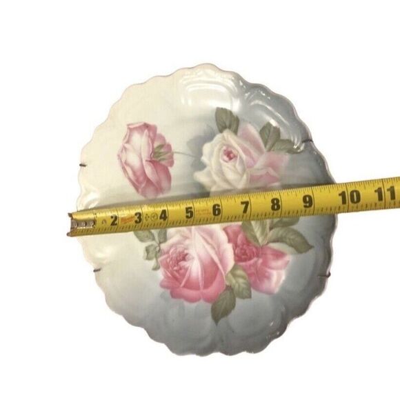 VNT ROSE SCALLOPED EDGE Bavarian Plate Germany Z. S. & Ca Zeh Scherzer Roses - Picture 5 of 9